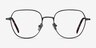 Pimlico Matte Gunmetal MetalEyeglass Frames from EyeBuyDirect, Front View