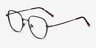 Pimlico Matte Gunmetal MetalEyeglass Frames from EyeBuyDirect, Angle View