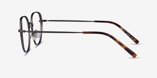 Pimlico Matte Gunmetal MetalEyeglass Frames from EyeBuyDirect, Side View