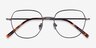 Pimlico Matte Gunmetal MetalEyeglass Frames from EyeBuyDirect, Closed View