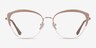 Serrata Light Brown Gold MetalEyeglass Frames from EyeBuyDirect, Front View
