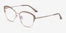 Serrata Light Brown Gold MetalEyeglass Frames from EyeBuyDirect, Angle View