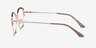 Serrata Light Brown Gold MetalEyeglass Frames from EyeBuyDirect, Side View