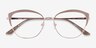Serrata Light Brown Gold MetalEyeglass Frames from EyeBuyDirect, Closed View