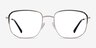 Carnaby Gold Black MetalEyeglass Frames from EyeBuyDirect, Front View