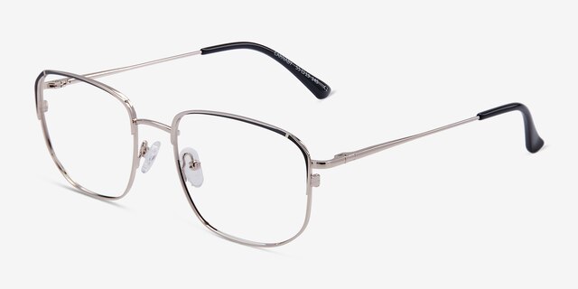 Carnaby Gold Black MetalEyeglass Frames from EyeBuyDirect, Angle View