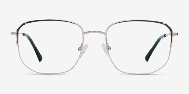 Carnaby Gold Dark Green MetalEyeglass Frames from EyeBuyDirect, Front View