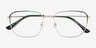 Carnaby Gold Dark Green MetalEyeglass Frames from EyeBuyDirect, Closed View