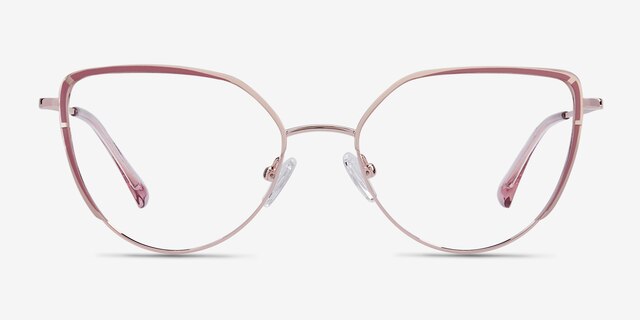 Mayfair Gold Purple MetalEyeglass Frames from EyeBuyDirect, Front View