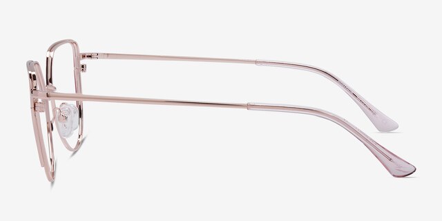 Mayfair Gold Purple MetalEyeglass Frames from EyeBuyDirect, Side View