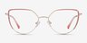 Mayfair Gold Orange MetalEyeglass Frames from EyeBuyDirect, Front View