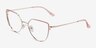 Mayfair Gold Orange MetalEyeglass Frames from EyeBuyDirect, Angle View