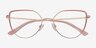 Mayfair Gold Orange MetalEyeglass Frames from EyeBuyDirect, Closed View