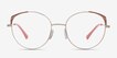 Rosewood Gold Pink MetalEyeglass Frames from EyeBuyDirect, Front View