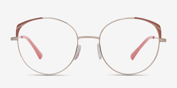 Rosewood Gold Pink Métal Montures de lunettes de vue