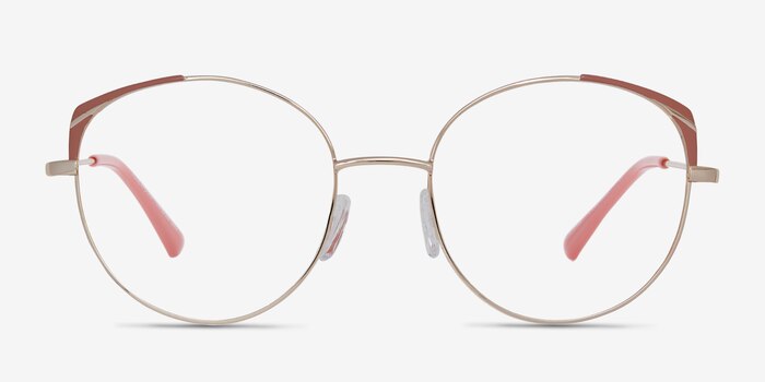 Rosewood Gold Pink Metal Eyeglass Frames from EyeBuyDirect