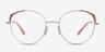 Rosewood Gold Pink MetalEyeglass Frames from EyeBuyDirect, Front View