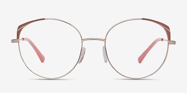 Rosewood Gold Pink Metal Eyeglass Frames