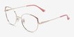 Rosewood Gold Pink MetalEyeglass Frames from EyeBuyDirect, Angle View