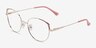 Rosewood Gold Pink MetalEyeglass Frames from EyeBuyDirect, Angle View