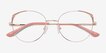 Rosewood Gold Pink MetalEyeglass Frames from EyeBuyDirect, Closed View
