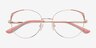Rosewood Gold Pink MetalEyeglass Frames from EyeBuyDirect, Closed View