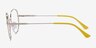 Rosewood Light Gold Yellow MétalMontures de lunettes de vue d'EyeBuyDirect, Vue de Côté