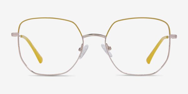 Milner Gold Yellow Métal Montures de lunettes de vue