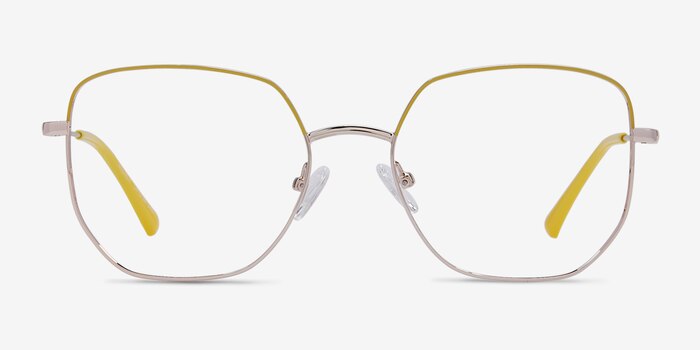 Milner Gold Yellow Metal Eyeglass Frames from EyeBuyDirect
