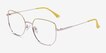 Milner Gold Yellow MetalEyeglass Frames from EyeBuyDirect, Angle View