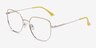 Milner Gold Yellow MetalEyeglass Frames from EyeBuyDirect, Angle View