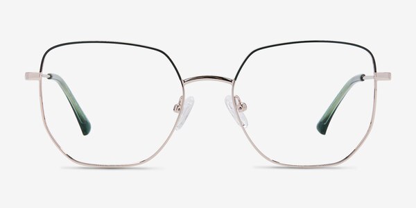 Milner Gold Green Metal Eyeglass Frames