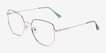 Milner Gold Green MetalEyeglass Frames from EyeBuyDirect, Angle View