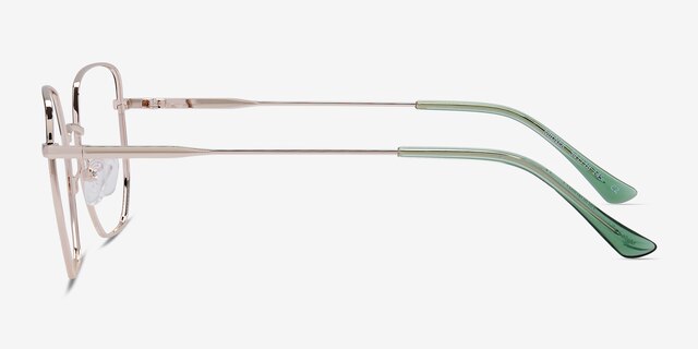 Milner Gold Green MetalEyeglass Frames from EyeBuyDirect, Side View