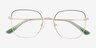 Milner Gold Green MetalEyeglass Frames from EyeBuyDirect, Closed View