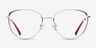Scala Gold Burgundy MetalEyeglass Frames from EyeBuyDirect, Front View