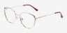 Scala Gold Burgundy MetalEyeglass Frames from EyeBuyDirect, Angle View