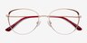 Scala Gold Burgundy MetalEyeglass Frames from EyeBuyDirect, Closed View