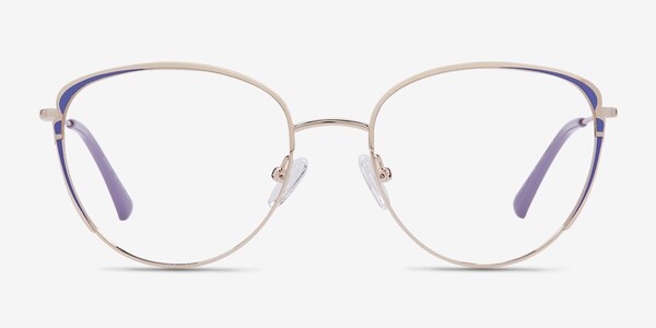 Scala Gold Purple Métal Montures de lunettes de vue