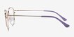Scala Gold Purple MetalEyeglass Frames from EyeBuyDirect, Side View