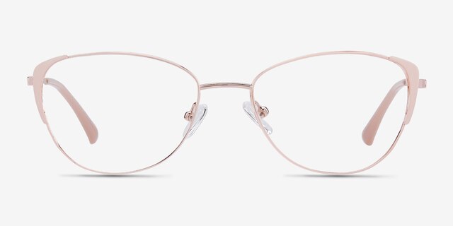 Operetta Gold Nude MétalMontures de lunettes de vue d'EyeBuyDirect, Vue de Face