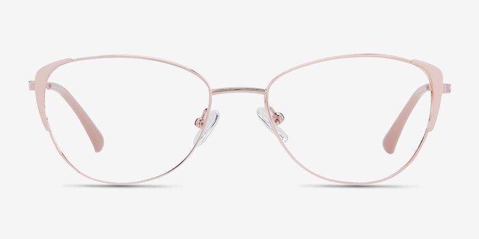 Operetta Gold Nude Metal Eyeglass Frames from EyeBuyDirect