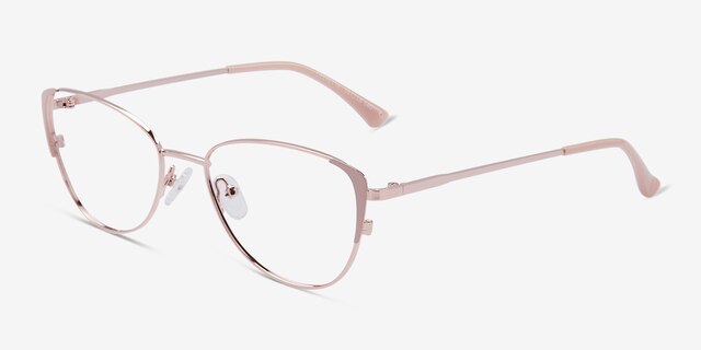 Operetta Gold Nude MétalMontures de lunettes de vue d'EyeBuyDirect, Vue d'Angle