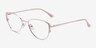 Operetta Gold Nude MétalMontures de lunettes de vue d'EyeBuyDirect, Vue d'Angle