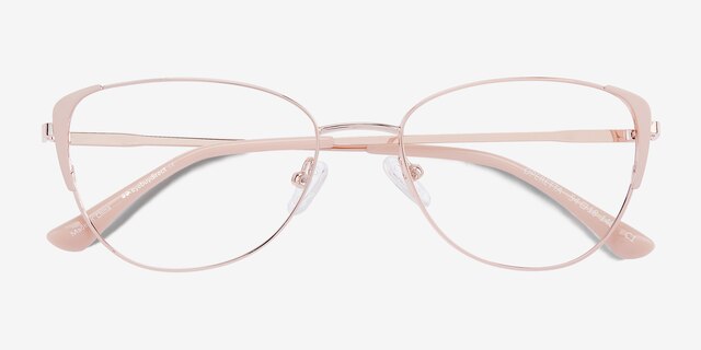 Operetta Gold Nude MétalMontures de lunettes de vue d'EyeBuyDirect, Vue Rapprochée