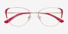 Operetta Gold Burgundy MetalEyeglass Frames from EyeBuyDirect, Closed View