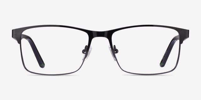 Carbon Black MetalEyeglass Frames from EyeBuyDirect, Front View