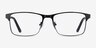 Carbon Black MetalEyeglass Frames from EyeBuyDirect, Front View