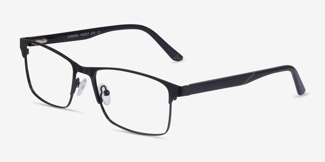 Carbon Black MetalEyeglass Frames from EyeBuyDirect, Angle View