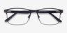 Carbon Black MetalEyeglass Frames from EyeBuyDirect, Closed View
